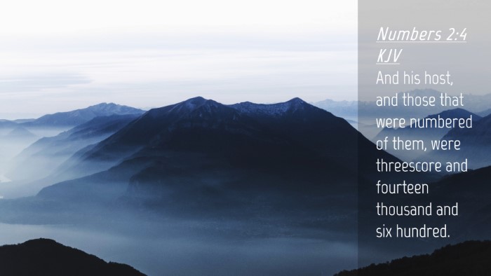 Picture 04 - Numbers 2:4 KJV Desktop Wallpaper - And his host, and those that were numbered of - Desktop Bible Verse Wallpaper