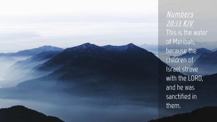 Picture 04 - Numbers 20:13 KJV Desktop Wallpaper - This is the water of Meribah; because the - Desktop Bible Verse Wallpaper