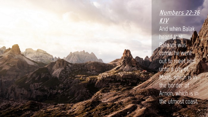 Picture 04 - Numbers 22:36 KJV Desktop Wallpaper - And when Balak heard that Balaam was come, he - Desktop Bible Verse Wallpaper