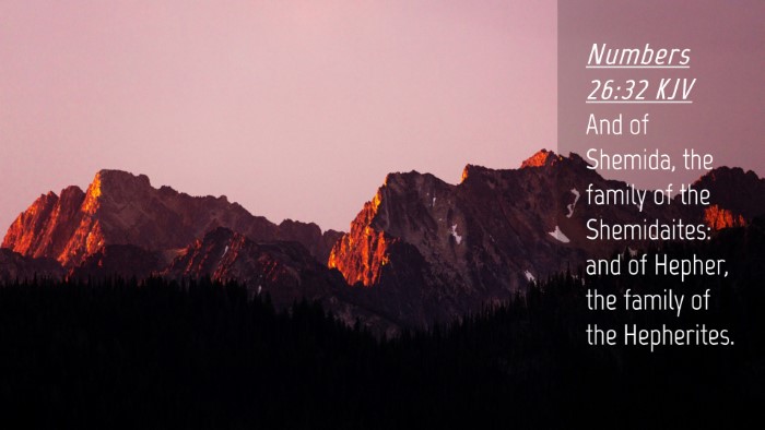 Picture 04 - Numbers 26:32 KJV Desktop Wallpaper - And of Shemida, the family of the Shemidaites: - Desktop Bible Verse Wallpaper
