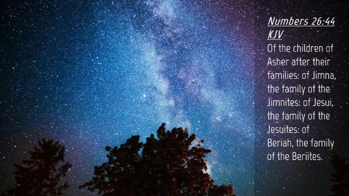 Picture 04 - Numbers 26:44 KJV Desktop Wallpaper - Of the children of Asher after their families: of - Desktop Bible Verse Wallpaper