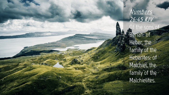 Picture 04 - Numbers 26:45 KJV Desktop Wallpaper - Of the sons of Beriah: of Heber, the family of - Desktop Bible Verse Wallpaper