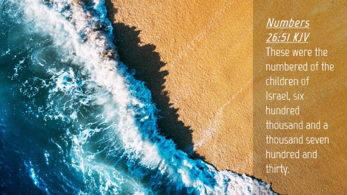 Picture 04 - Numbers 26:51 KJV Desktop Wallpaper - These were the numbered of the children of - Desktop Bible Verse Wallpaper
