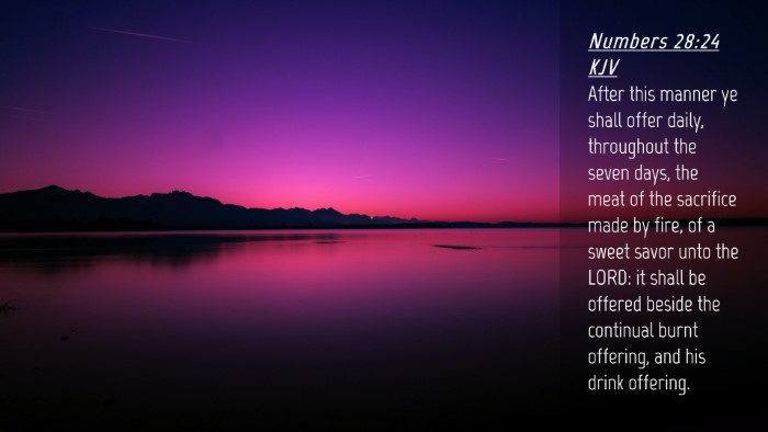 Picture 04 - Numbers 28:24 KJV Desktop Wallpaper - After this manner ye shall offer daily, - Desktop Bible Verse Wallpaper