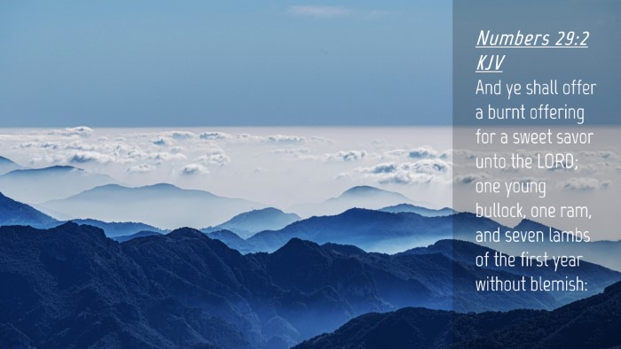 Picture 04 - Numbers 29:2 KJV Desktop Wallpaper - And ye shall offer a burnt offering for a sweet - Desktop Bible Verse Wallpaper