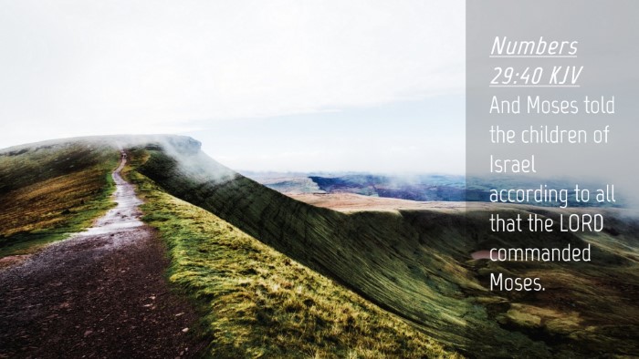 Picture 04 - Numbers 29:40 KJV Desktop Wallpaper - And Moses told the children of Israel according - Desktop Bible Verse Wallpaper
