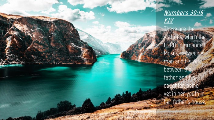 Picture 04 - Numbers 30:16 KJV Desktop Wallpaper - These are the statutes, which the LORD commanded - Desktop Bible Verse Wallpaper