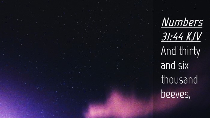 Picture 04 - Numbers 31:44 KJV Desktop Wallpaper - And thirty and six thousand - Desktop Bible Verse Wallpaper
