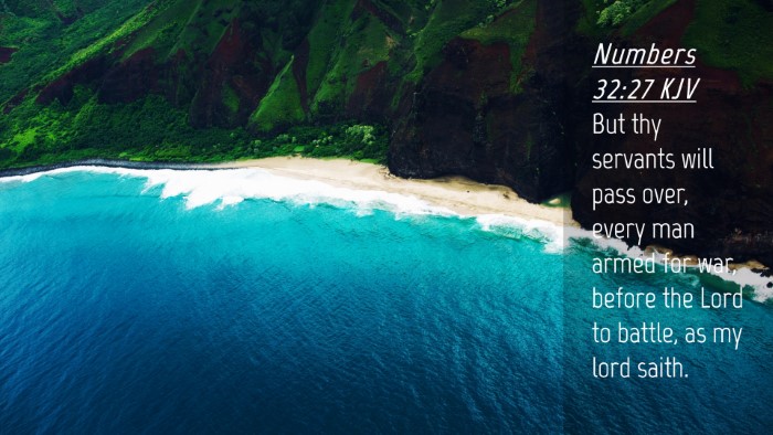 Picture 04 - Numbers 32:27 KJV Desktop Wallpaper - But thy servants will pass over, every man armed - Desktop Bible Verse Wallpaper