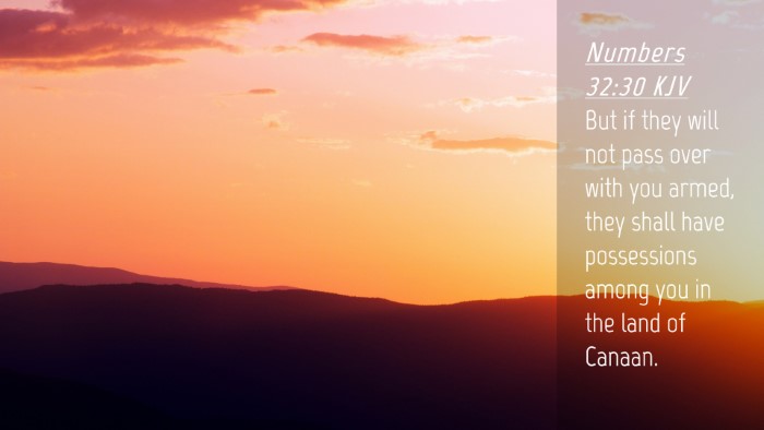 Picture 04 - Numbers 32:30 KJV Desktop Wallpaper - But if they will not pass over with you armed, - Desktop Bible Verse Wallpaper