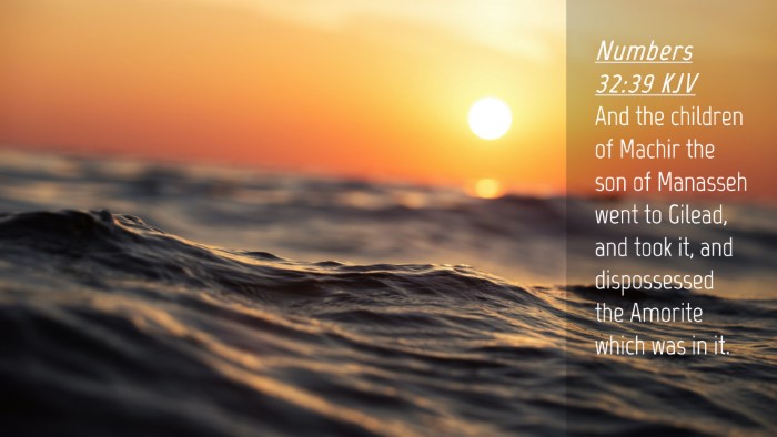 Picture 04 - Numbers 32:39 KJV Desktop Wallpaper - And the children of Machir the son of Manasseh - Desktop Bible Verse Wallpaper