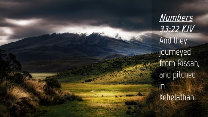 Picture 04 - Numbers 33:22 KJV Desktop Wallpaper - And they journeyed from Rissah, and pitched in - Desktop Bible Verse Wallpaper