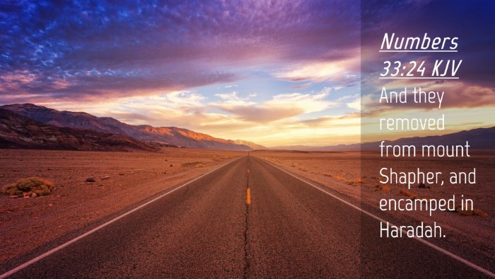 Picture 04 - Numbers 33:24 KJV Desktop Wallpaper - And they removed from mount Shapher, and encamped - Desktop Bible Verse Wallpaper
