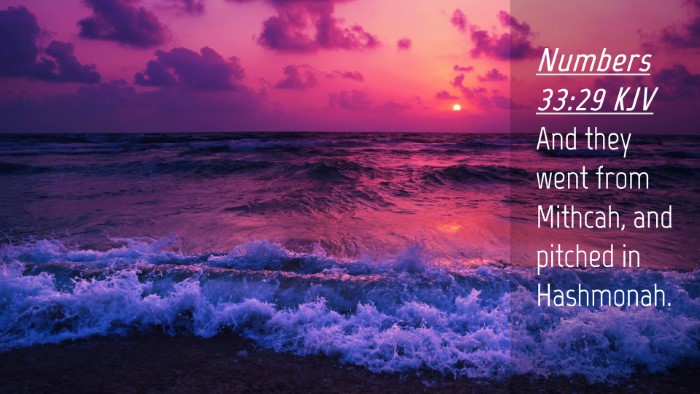 Picture 04 - Numbers 33:29 KJV Desktop Wallpaper - And they went from Mithcah, and pitched in - Desktop Bible Verse Wallpaper