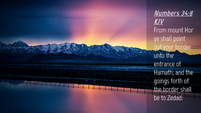 Picture 04 - Numbers 34:8 KJV Desktop Wallpaper - From mount Hor ye shall point out your border - Desktop Bible Verse Wallpaper