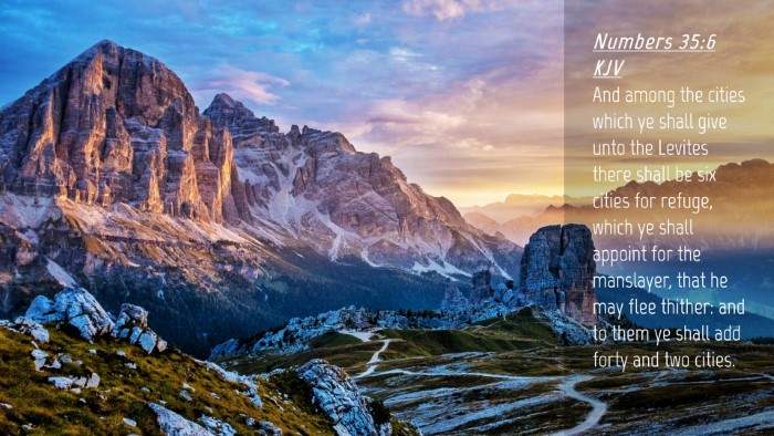 Picture 04 - Numbers 35:6 KJV Desktop Wallpaper - And among the cities which ye shall give unto the - Desktop Bible Verse Wallpaper