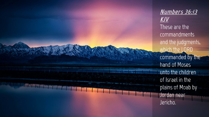 Picture 04 - Numbers 36:13 KJV Desktop Wallpaper - These are the commandments and the judgments, - Desktop Bible Verse Wallpaper