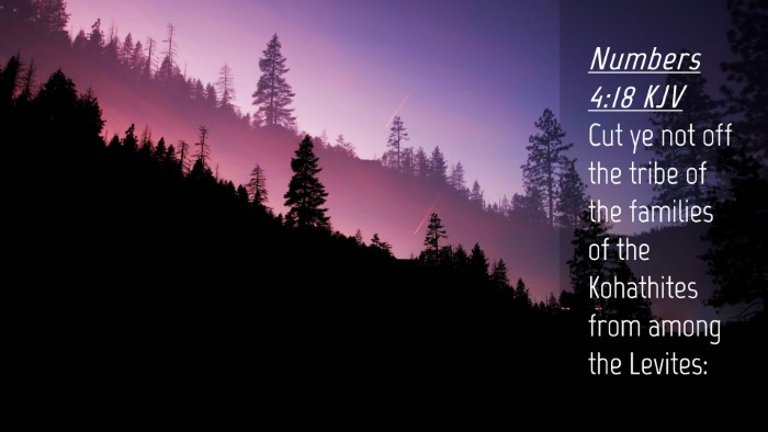 Picture 04 - Numbers 4:18 KJV Desktop Wallpaper - Cut ye not off the tribe of the families of the - Desktop Bible Verse Wallpaper