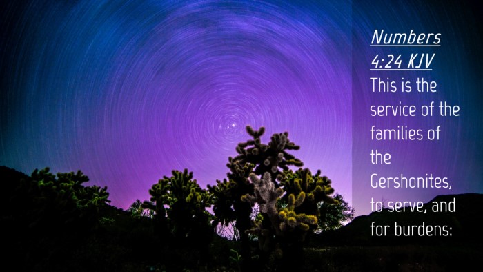 Picture 04 - Numbers 4:24 KJV Desktop Wallpaper - This is the service of the families of the - Desktop Bible Verse Wallpaper