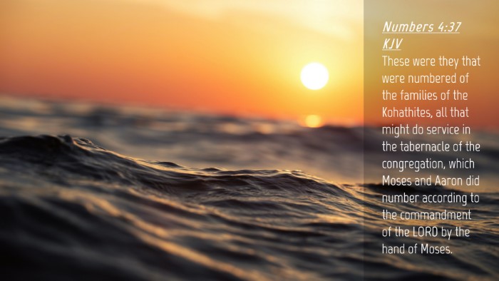 Picture 04 - Numbers 4:37 KJV Desktop Wallpaper - These were they that were numbered of the - Desktop Bible Verse Wallpaper