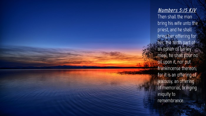 Picture 04 - Numbers 5:15 KJV Desktop Wallpaper - Then shall the man bring his wife unto the - Desktop Bible Verse Wallpaper
