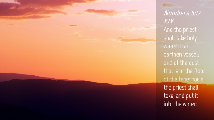 Picture 04 - Numbers 5:17 KJV Desktop Wallpaper - And the priest shall take holy water in an - Desktop Bible Verse Wallpaper