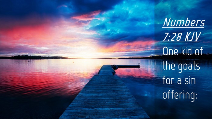 Picture 04 - Numbers 7:28 KJV Desktop Wallpaper - One kid of the goats for a sin - Desktop Bible Verse Wallpaper