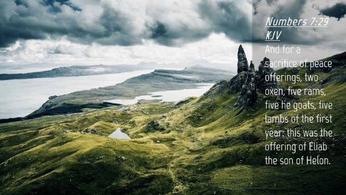 Picture 04 - Numbers 7:29 KJV Desktop Wallpaper - And for a sacrifice of peace offerings, two oxen, - Desktop Bible Verse Wallpaper