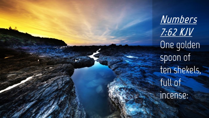 Picture 04 - Numbers 7:62 KJV Desktop Wallpaper - One golden spoon of ten shekels, full of - Desktop Bible Verse Wallpaper