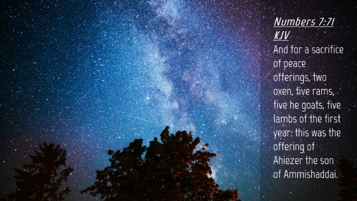 Picture 04 - Numbers 7:71 KJV Desktop Wallpaper - And for a sacrifice of peace offerings, two oxen, - Desktop Bible Verse Wallpaper