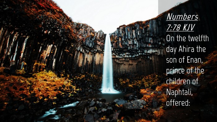 Picture 04 - Numbers 7:78 KJV Desktop Wallpaper - On the twelfth day Ahira the son of Enan, prince - Desktop Bible Verse Wallpaper