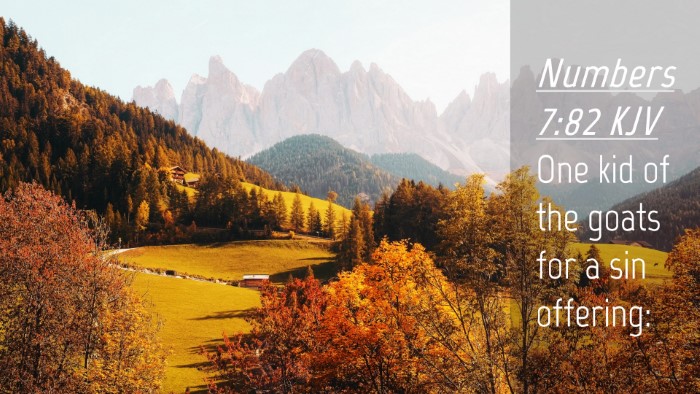 Picture 04 - Numbers 7:82 KJV Desktop Wallpaper - One kid of the goats for a sin - Desktop Bible Verse Wallpaper