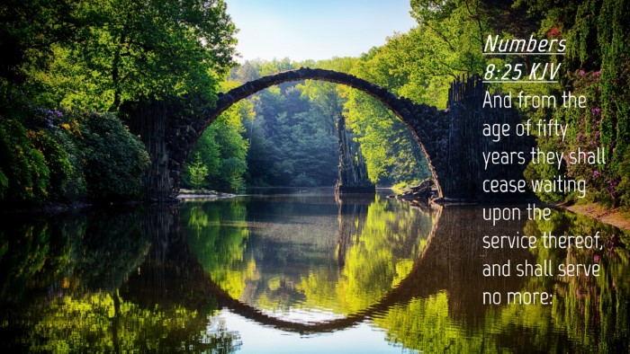 Picture 04 - Numbers 8:25 KJV Desktop Wallpaper - And from the age of fifty years they shall cease - Desktop Bible Verse Wallpaper