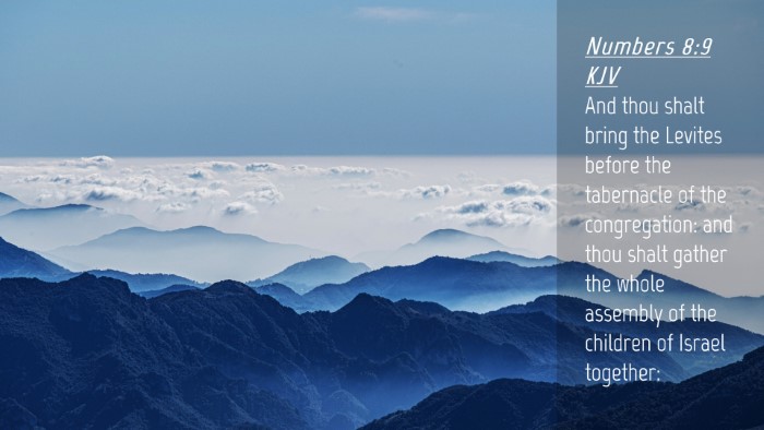 Picture 04 - Numbers 8:9 KJV Desktop Wallpaper - And thou shalt bring the Levites before the - Desktop Bible Verse Wallpaper