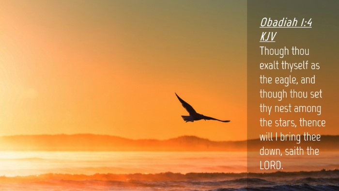 Picture 04 - Obadiah 1:4 KJV Desktop Wallpaper - Though thou exalt thyself as the eagle, and - Desktop Bible Verse Wallpaper