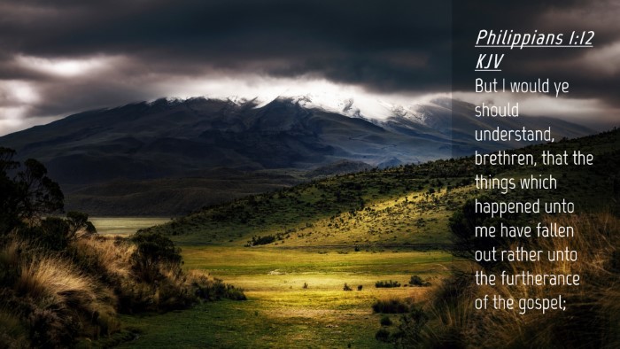 Picture 04 - Philippians 1:12 KJV Desktop Wallpaper - But I would ye should understand, brethren, that - Desktop Bible Verse Wallpaper