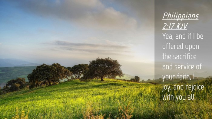Picture 04 - Philippians 2:17 KJV Desktop Wallpaper - Yea, and if I be offered upon the sacrifice and - Desktop Bible Verse Wallpaper