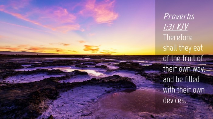 Picture 04 - Proverbs 1:31 KJV Desktop Wallpaper - Therefore shall they eat of the fruit of their - Desktop Bible Verse Wallpaper