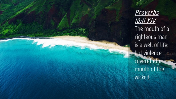 Picture 04 - Proverbs 10:11 KJV Desktop Wallpaper - The mouth of a righteous man is a well of life: - Desktop Bible Verse Wallpaper