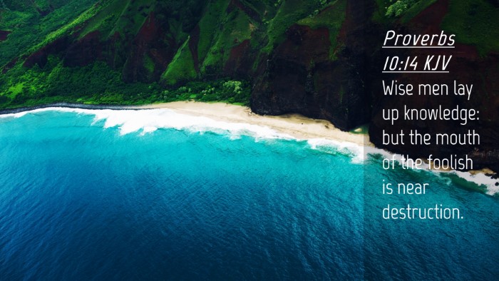 Picture 04 - Proverbs 10:14 KJV Desktop Wallpaper - Wise men lay up knowledge: but the mouth of the - Desktop Bible Verse Wallpaper