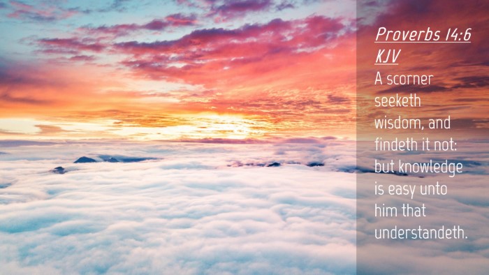 Picture 04 - Proverbs 14:6 KJV Desktop Wallpaper - A scorner seeketh wisdom, and findeth it not: but - Desktop Bible Verse Wallpaper