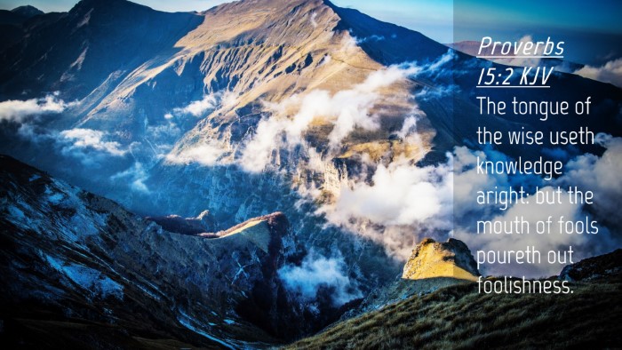 Picture 04 - Proverbs 15:2 KJV Desktop Wallpaper - The tongue of the wise useth knowledge aright: - Desktop Bible Verse Wallpaper