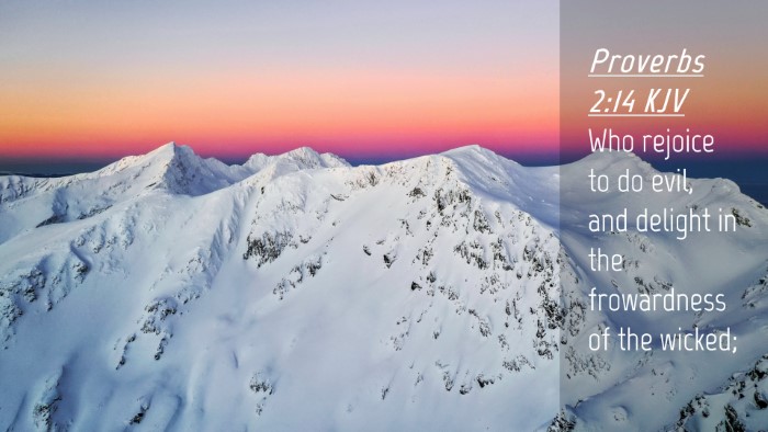 Picture 04 - Proverbs 2:14 KJV Desktop Wallpaper - Who rejoice to do evil, and delight in the - Desktop Bible Verse Wallpaper