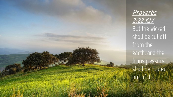 Picture 04 - Proverbs 2:22 KJV Desktop Wallpaper - But the wicked shall be cut off from the earth, - Desktop Bible Verse Wallpaper