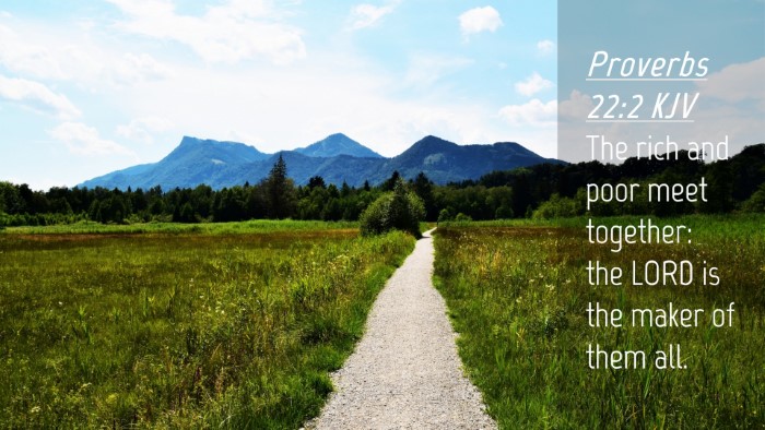 Picture 04 - Proverbs 22:2 KJV Desktop Wallpaper - The rich and poor meet together: the LORD is the - Desktop Bible Verse Wallpaper