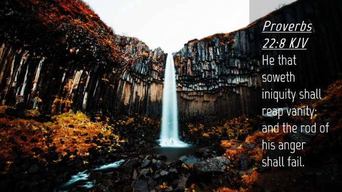 Picture 04 - Proverbs 22:8 KJV Desktop Wallpaper - He that soweth iniquity shall reap vanity: and - Desktop Bible Verse Wallpaper