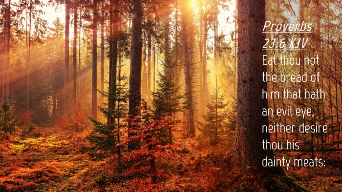 Picture 04 - Proverbs 23:6 KJV Desktop Wallpaper - Eat thou not the bread of him that hath an evil - Desktop Bible Verse Wallpaper
