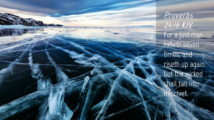 Picture 04 - Proverbs 24:16 KJV Desktop Wallpaper - For a just man falleth seven times, and riseth up - Desktop Bible Verse Wallpaper