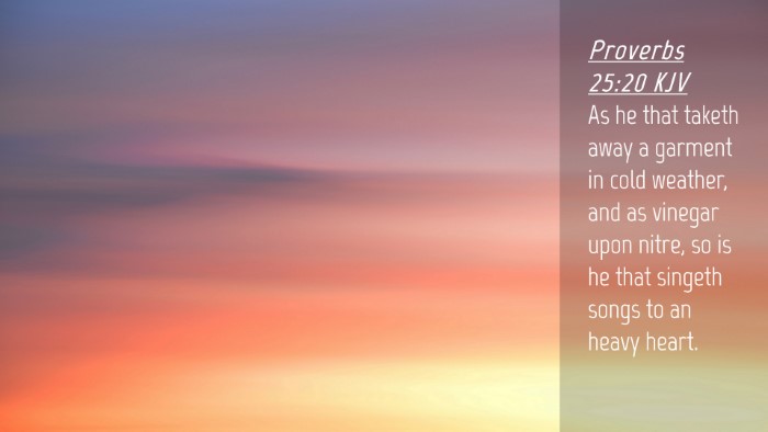 Picture 04 - Proverbs 25:20 KJV Desktop Wallpaper - As he that taketh away a garment in cold weather, - Desktop Bible Verse Wallpaper