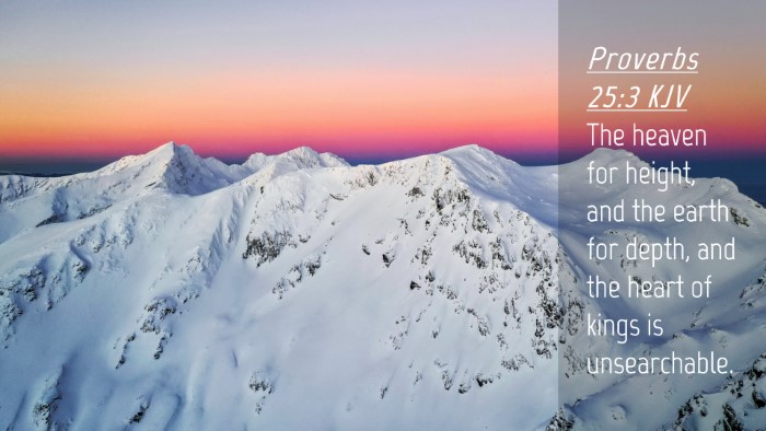 Picture 04 - Proverbs 25:3 KJV Desktop Wallpaper - The heaven for height, and the earth for depth, - Desktop Bible Verse Wallpaper